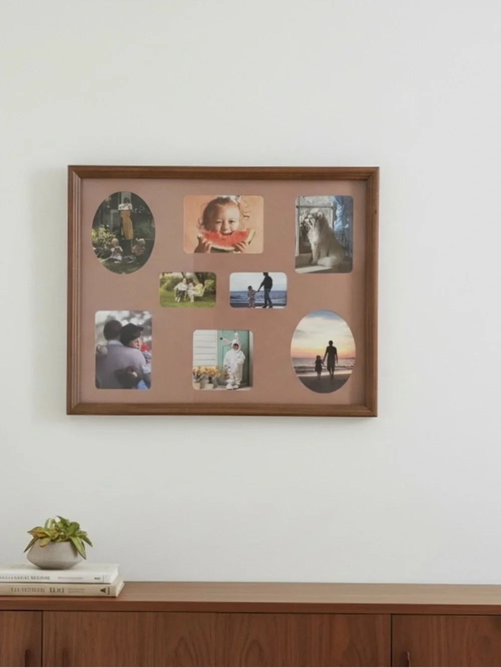 Empress Wood Frame Multi-Opening Photo Collage Frame 11x14” Holds 8 Photos